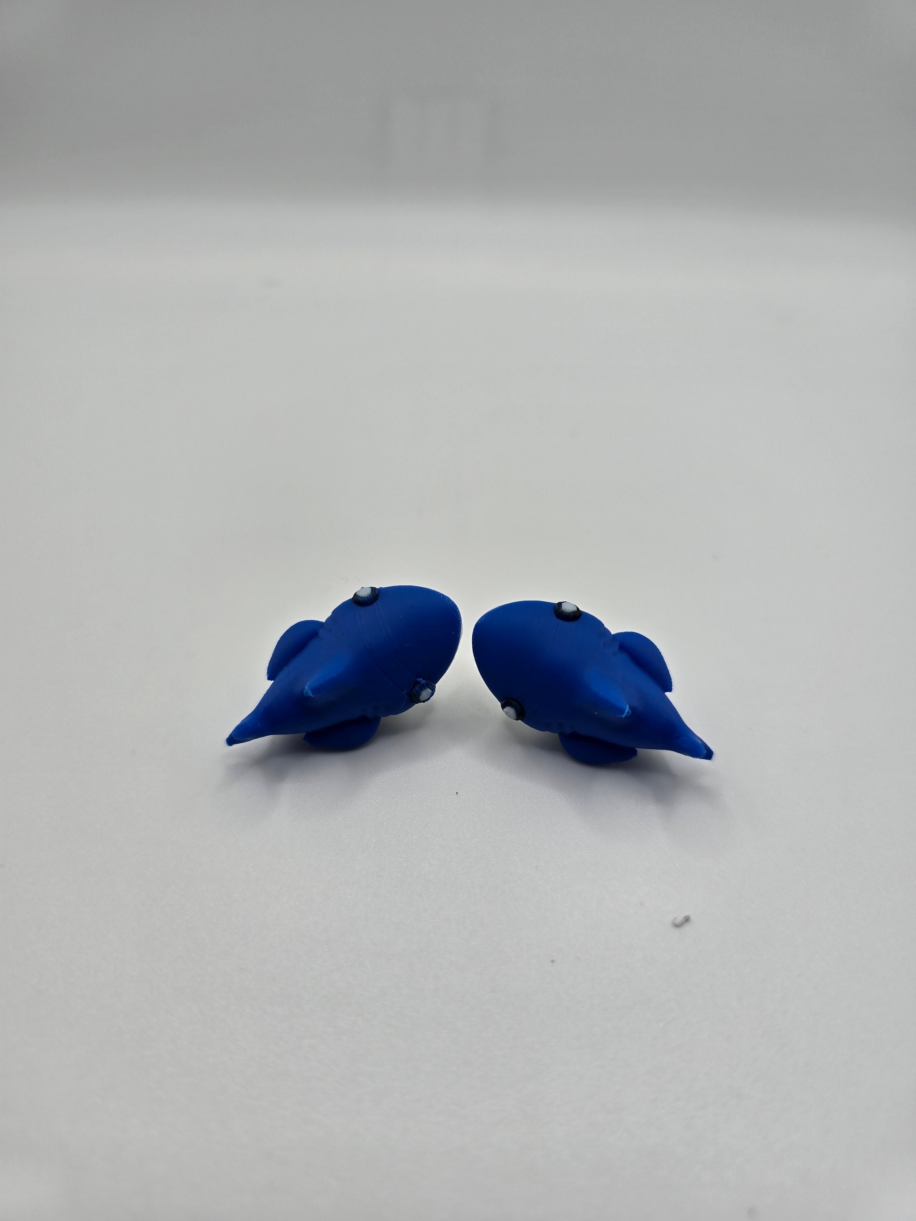 Orecchini Squaletto 3D – Mini Squali Blu in Stampa 3D