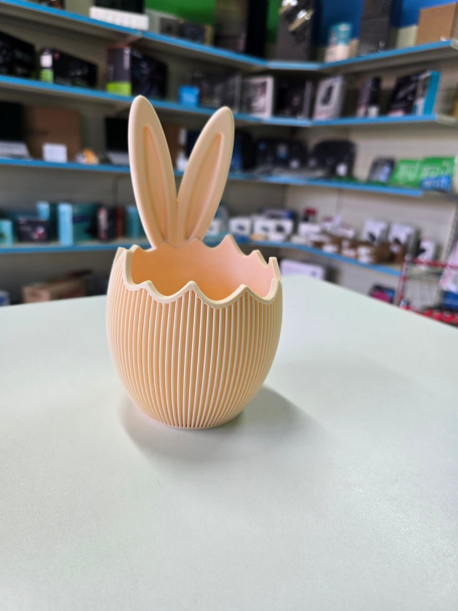 Contenitore Decorativo Pasquale con Orecchie di Coniglio – Porta Ovetti e Decorazione Primaverile