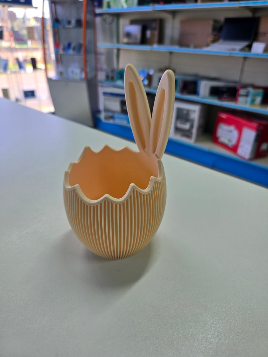 Contenitore Decorativo Pasquale con Orecchie di Coniglio – Porta Ovetti e Decorazione Primaverile