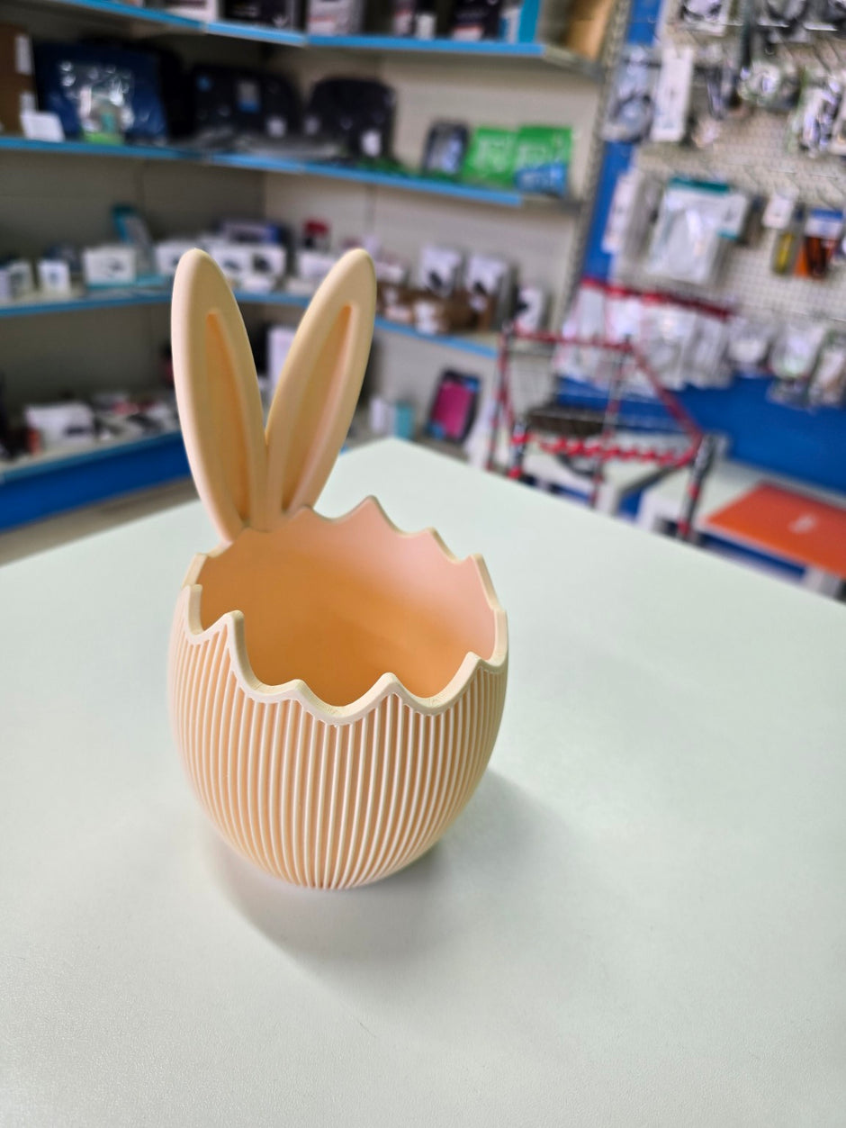 Contenitore Decorativo Pasquale con Orecchie di Coniglio – Porta Ovetti e Decorazione Primaverile
