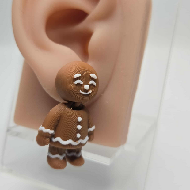 Orecchino decorativo pan di zenzero – Modello unico e divertente