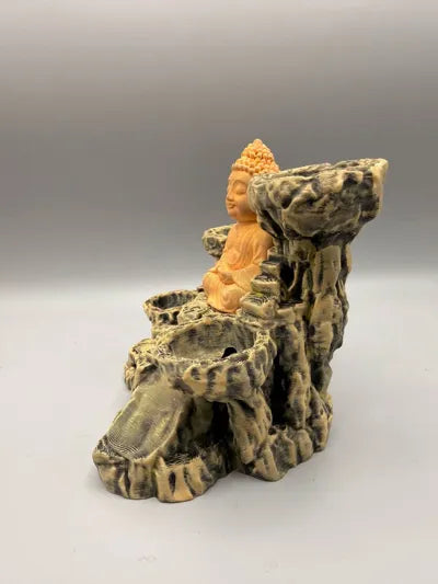 Giardino del Buddha – Decorazione Roccia Stampata in 3D con Vasi e Grotta