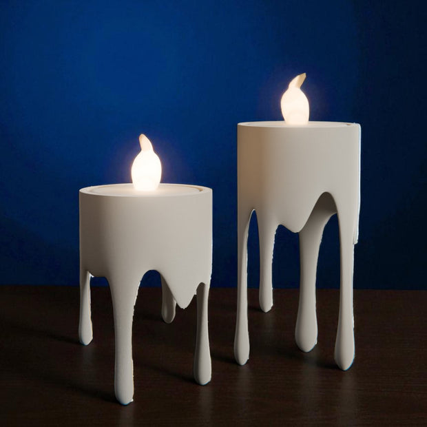 Set di 2 portacandela d'arredo con luce led