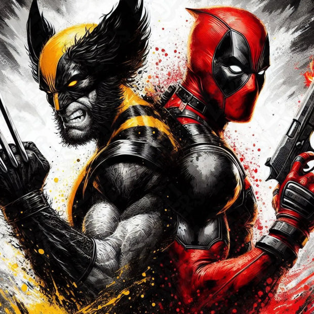 Quadro 3D – Deadpool & Wolverine Tribute