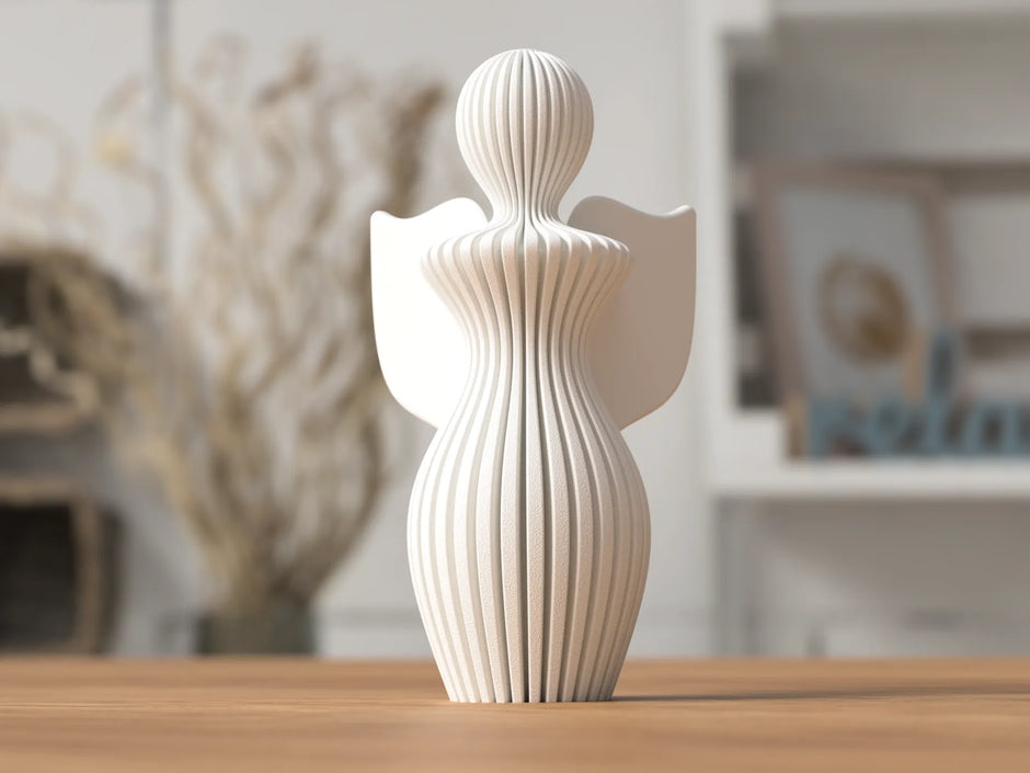 Statua Angelo Moderno Decorativo – Decorazione Natalizia Elegante, Stampata in 3D