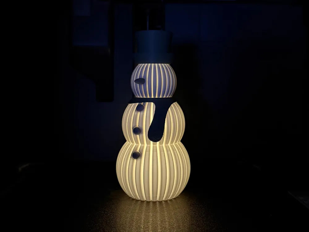 Pupazzo di Neve Moderno con Portacandela LED