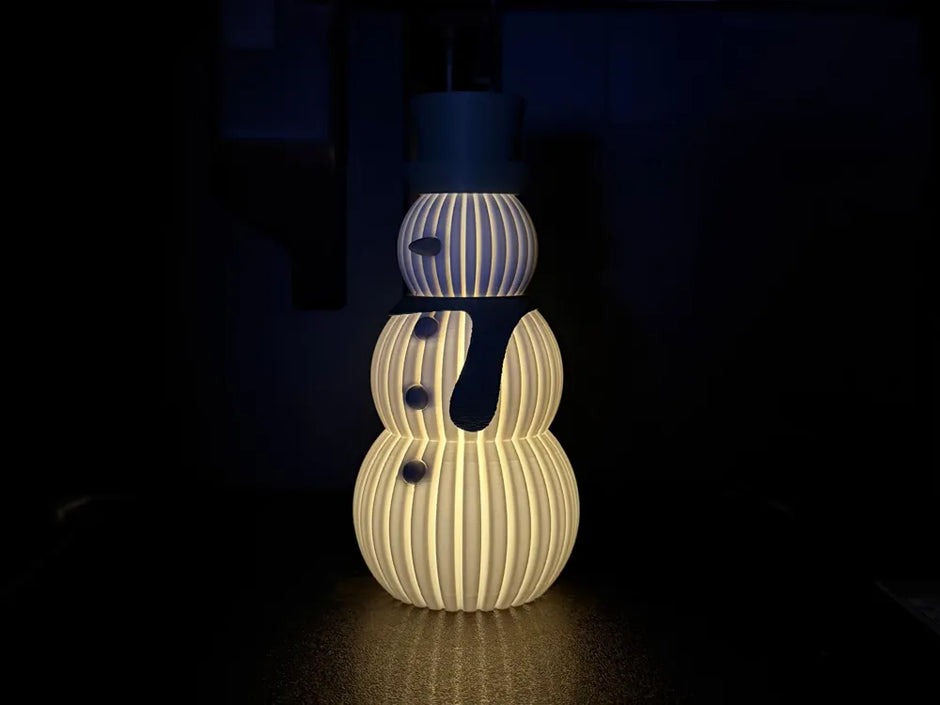 Pupazzo di Neve Moderno con Portacandela LED