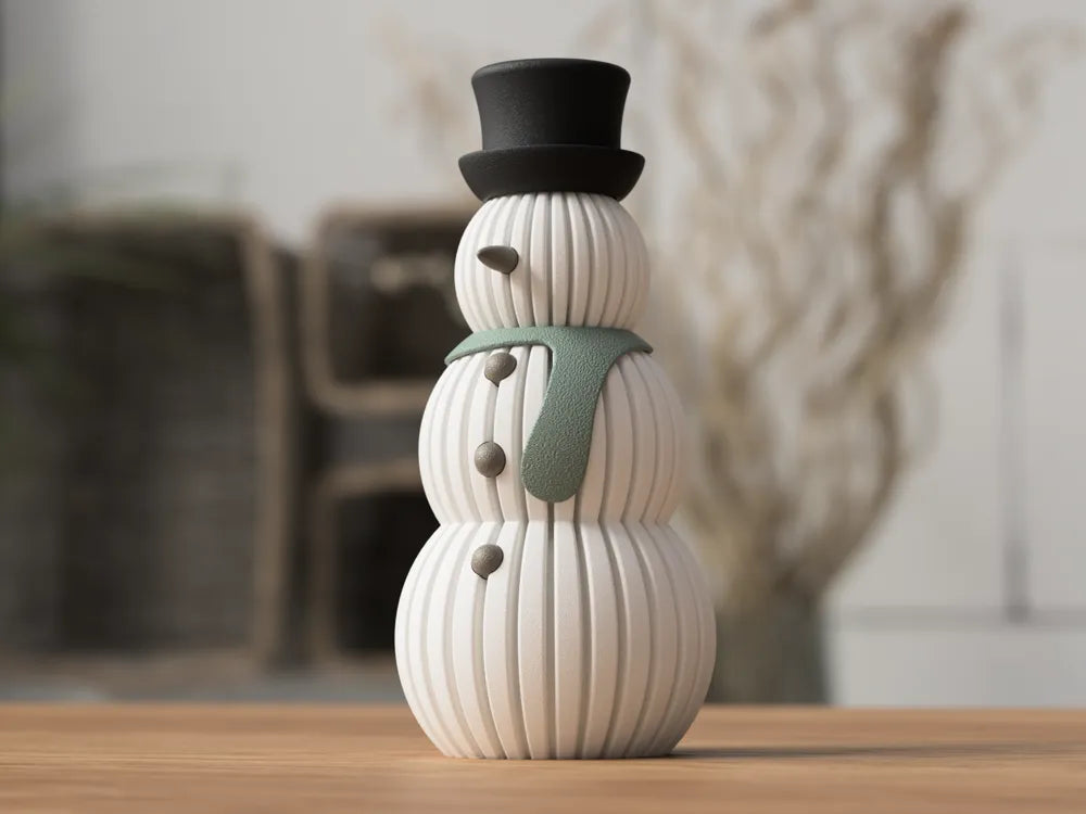 Pupazzo di Neve Moderno con Portacandela LED