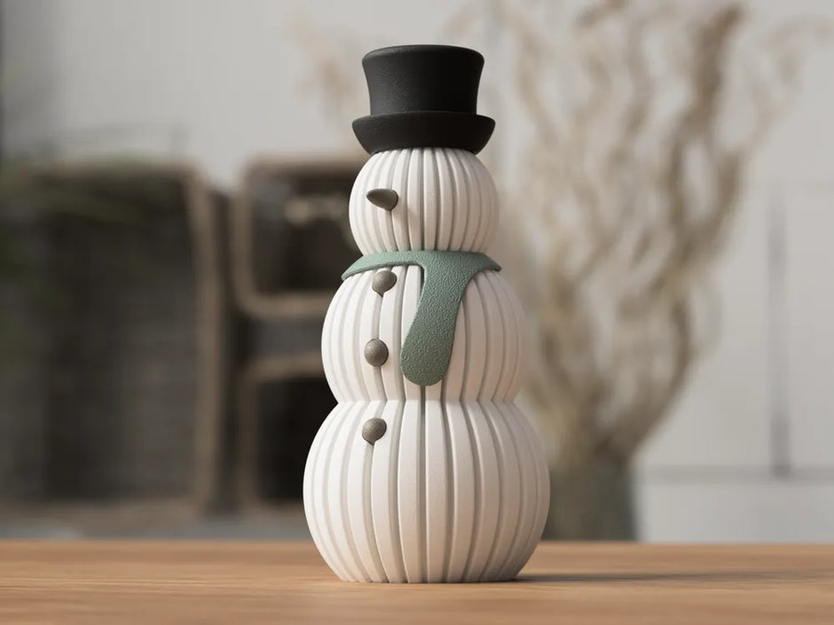 Pupazzo di Neve Moderno con Portacandela LED