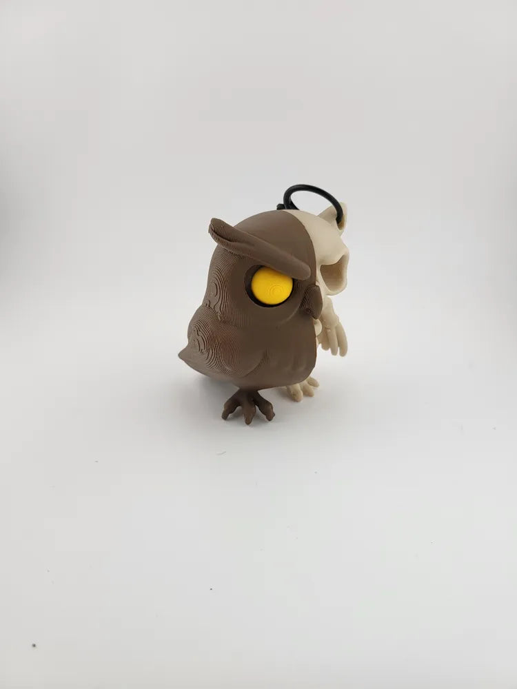 Portachiavi gufo scheletro – articolo da collezione