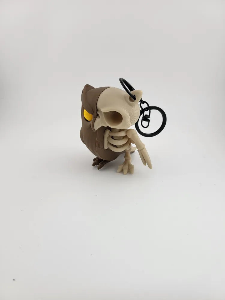 Portachiavi gufo scheletro – articolo da collezione