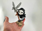 Tristo Mietitore con Corvo e Teschi – Decorazione Halloween