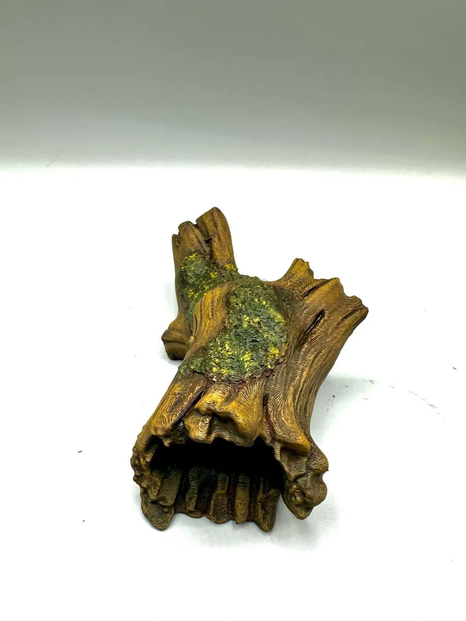 Tronco Cavo Decorativo per Terrario e Acquario – Rifugio per Animali, Effetto Corteccia Naturale, Stampato in 3D