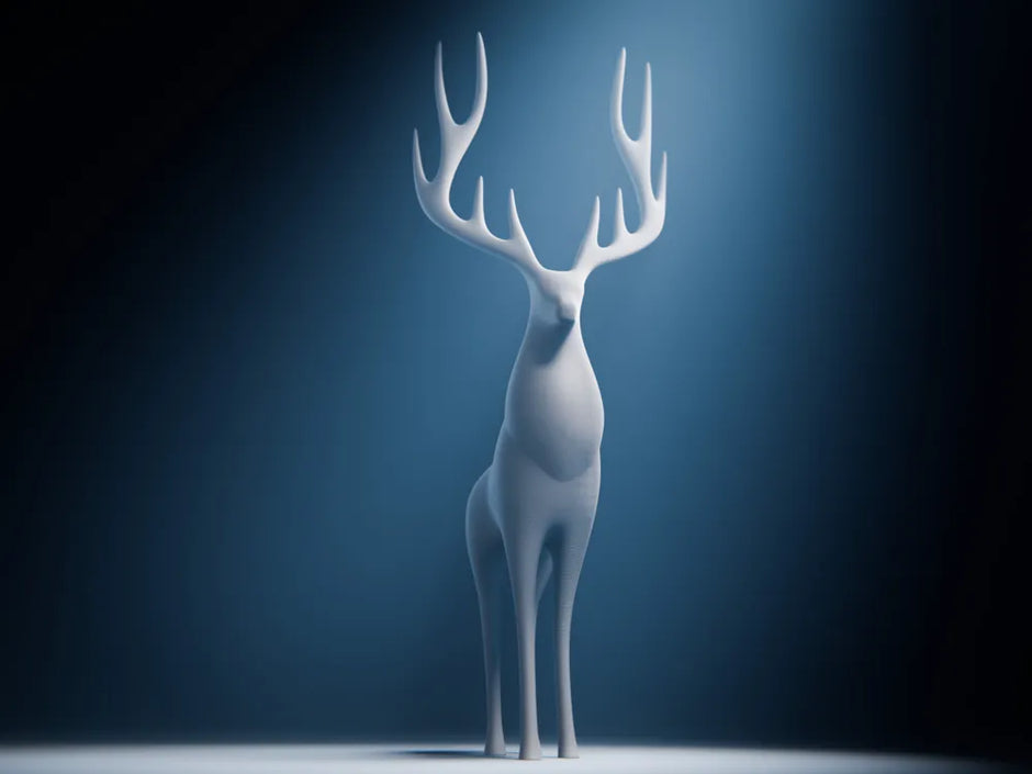 Renna Decorativa in Stampa 3D – Decorazione Invernale Moderna Alta 15,5 cm