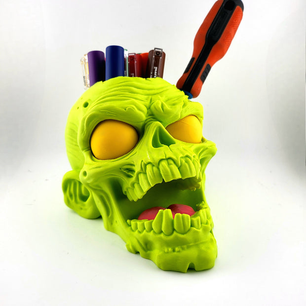 Portapenne Teschio Zombie – Organizer da Scrivania Originale