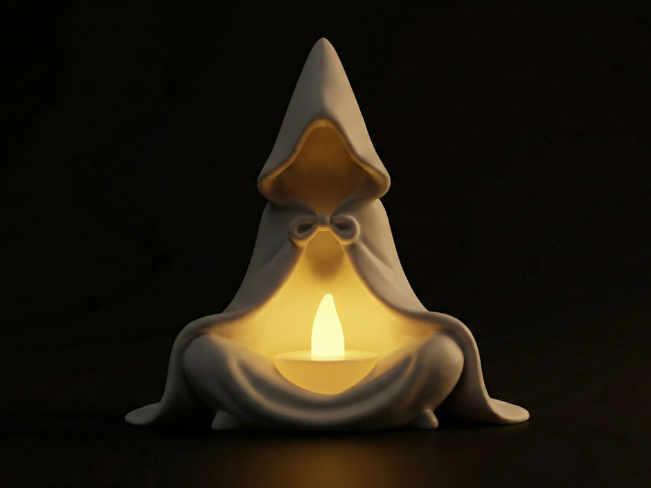 Mystic Monk – Porta Luce LED Decorativo 3D
