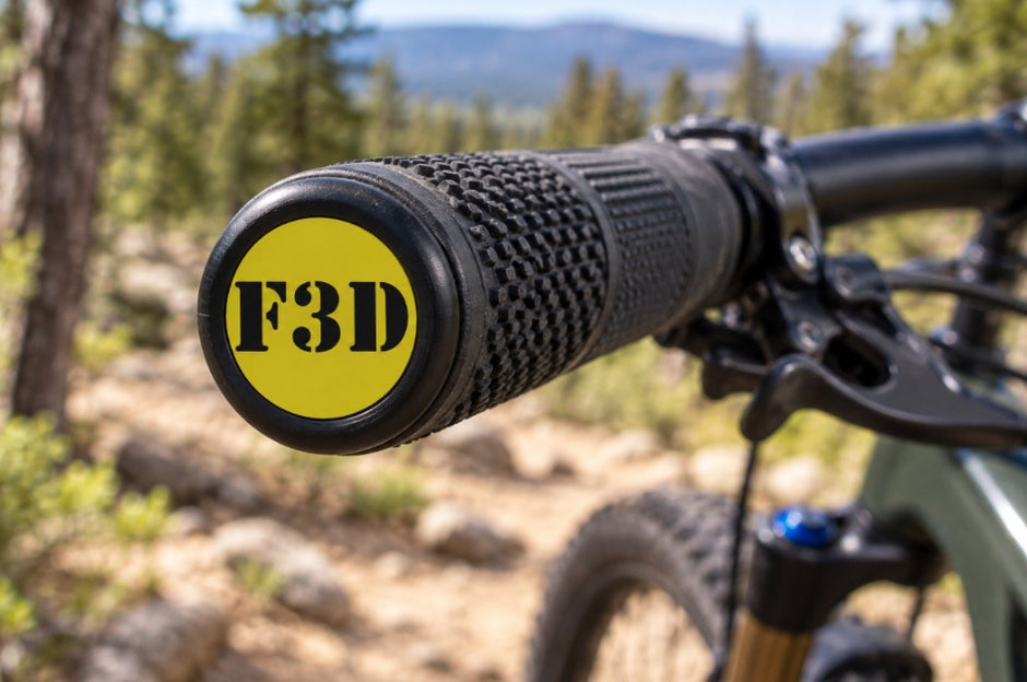 F3D Tappini Manubrio MTB in TPU – 6 Pezzi Nero e Giallo, Stampati in 3D
