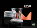 Set di 4 sottobicchieri impilabili con supporto – Design moderno stampato in 3D