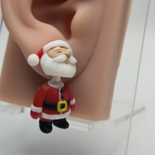 orecchini natalizzi Babbo Natale snodato