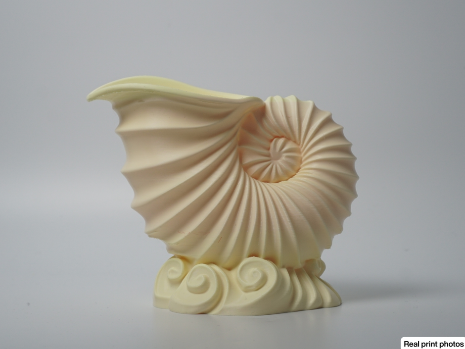 Vaso Nautilus in Stampa 3D – Elegante Fioriera a Forma di Conchiglia