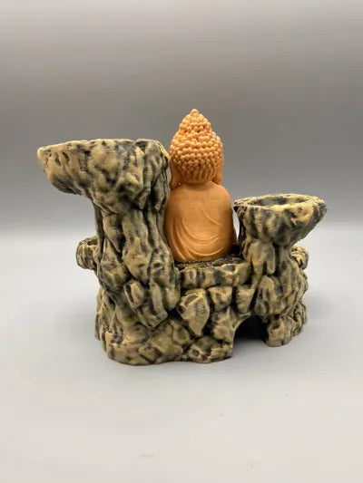 Giardino del Buddha – Decorazione Roccia Stampata in 3D con Vasi e Grotta