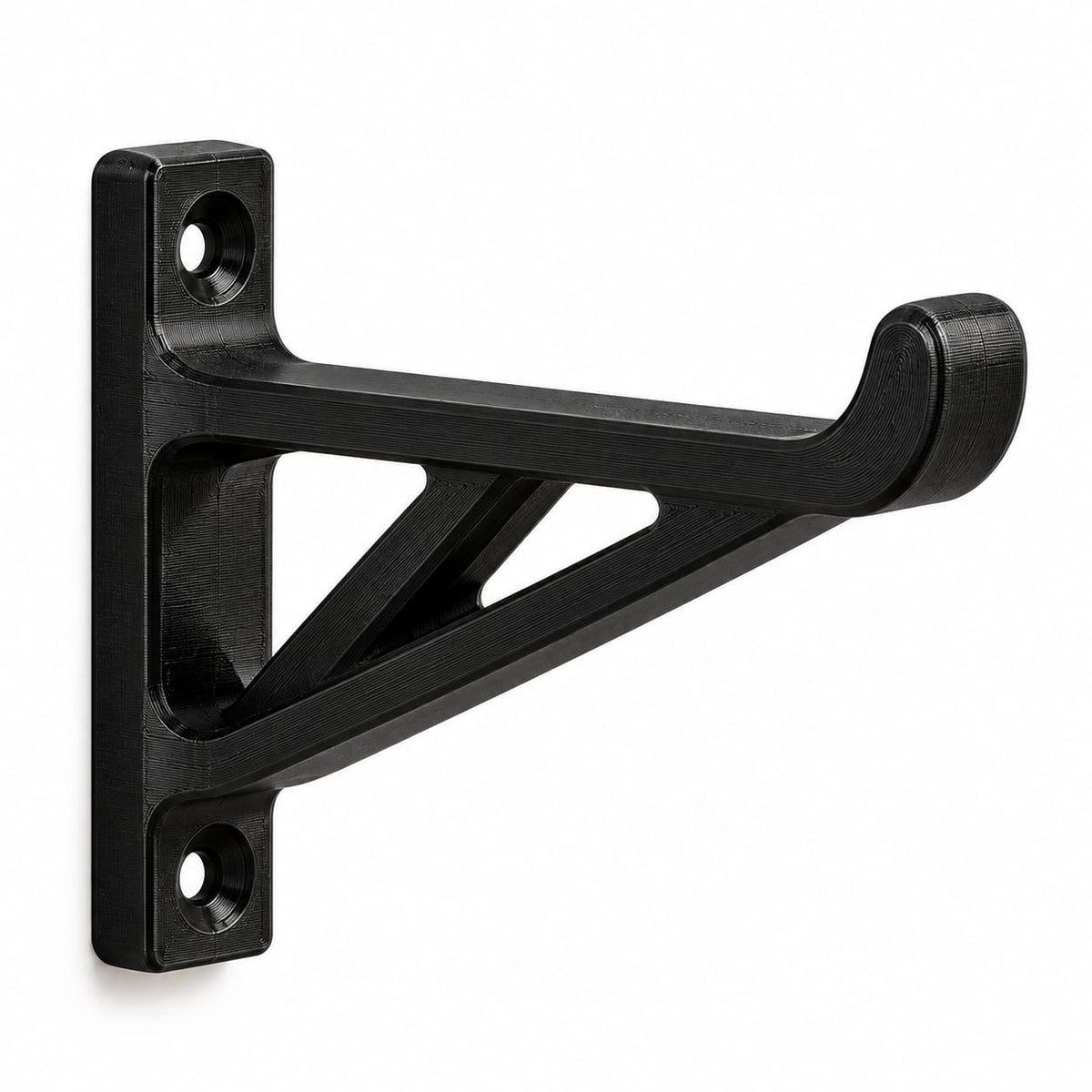 Supporto casco bici da parete in PETG nero – Staffa portacasco con viti e tasselli | Format3D Print