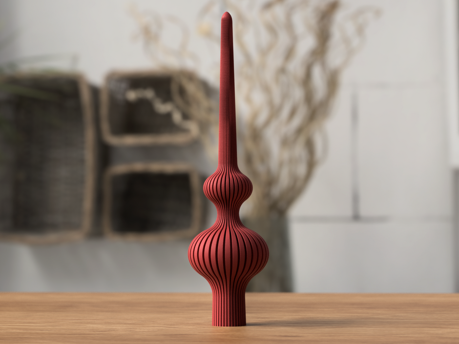 Puntale per Albero di Natale Design a Nervature