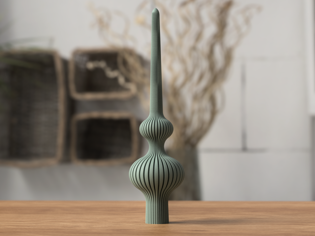 Puntale per Albero di Natale Design a Nervature