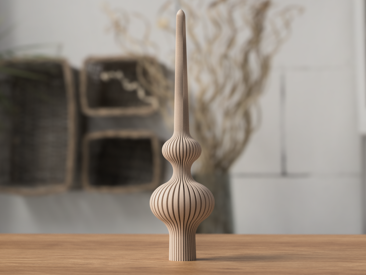 Puntale per Albero di Natale Design a Nervature