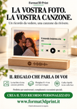 Targa musicale personalizzata con foto e codice Spotify – Base LED in legno