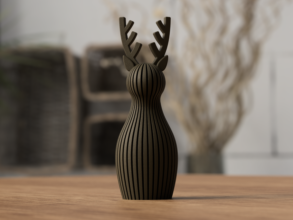 Renna Decorativa Moderna in Stampa 3D – Decorazione Invernale