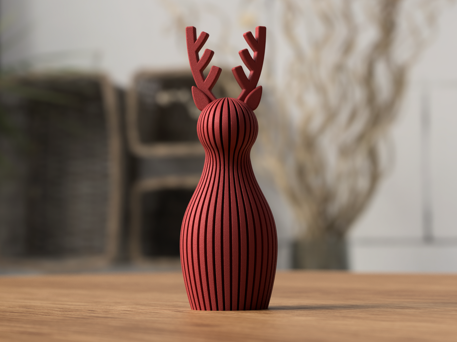Renna Decorativa Moderna in Stampa 3D – Decorazione Invernale