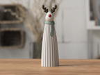 Renna Natalizia Stampata in 3D con Candela LED Inclusa – 4 Colori