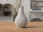 Vaso Decorativo Moderno a Coste – Vaso in Stampa 3D