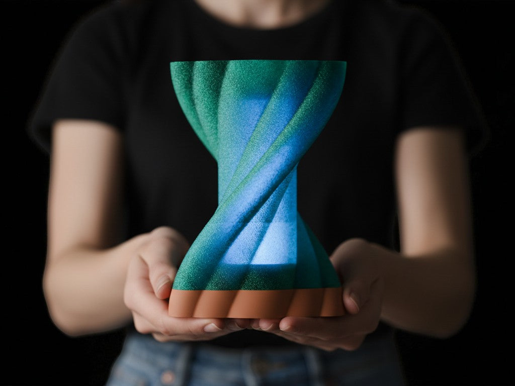 Lampada “Twisted Aurora” – Design Moderno in Stampa 3D | Fatto in Italia