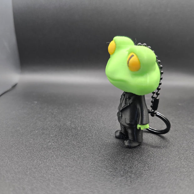 Portachiavi rana in giacca nera