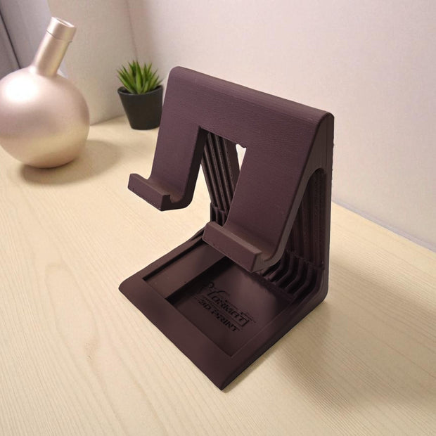 Supporto da tavolo rialsato per tablet effetto legno