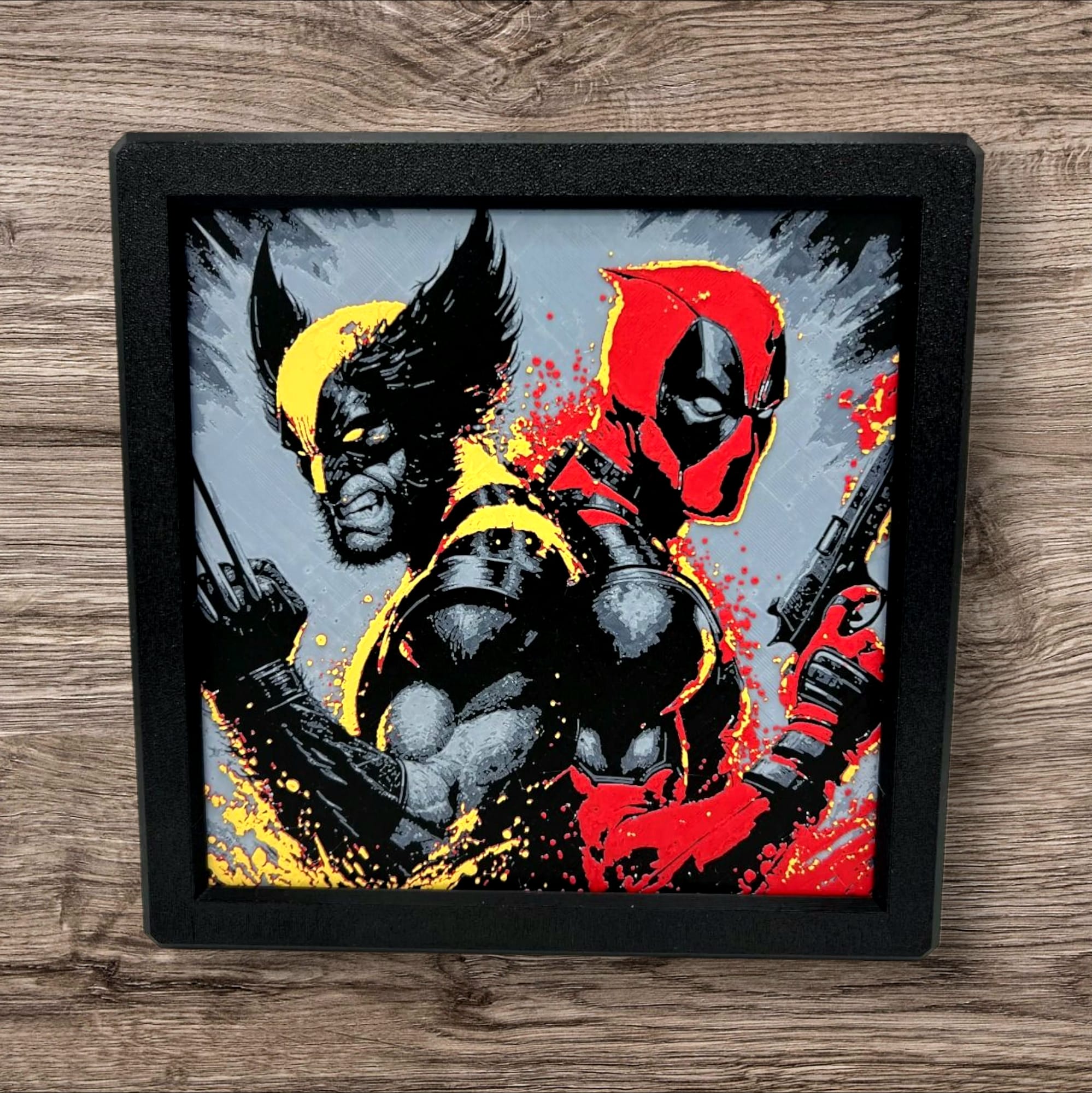 Quadro 3D – Deadpool & Wolverine Tribute