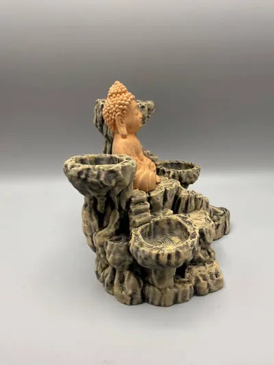 Giardino del Buddha – Decorazione Roccia Stampata in 3D con Vasi e Grotta