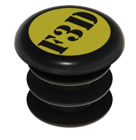 F3D Tappini Manubrio MTB in TPU – 6 Pezzi Nero e Giallo, Stampati in 3D