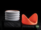 Set di 4 sottobicchieri impilabili con supporto – Design moderno stampato in 3D