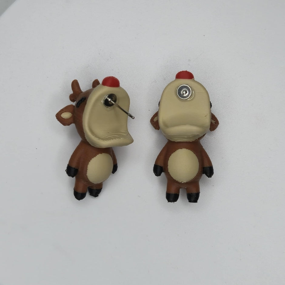 Orecchino decorativo renna natalizia  – Modello unico e divertente