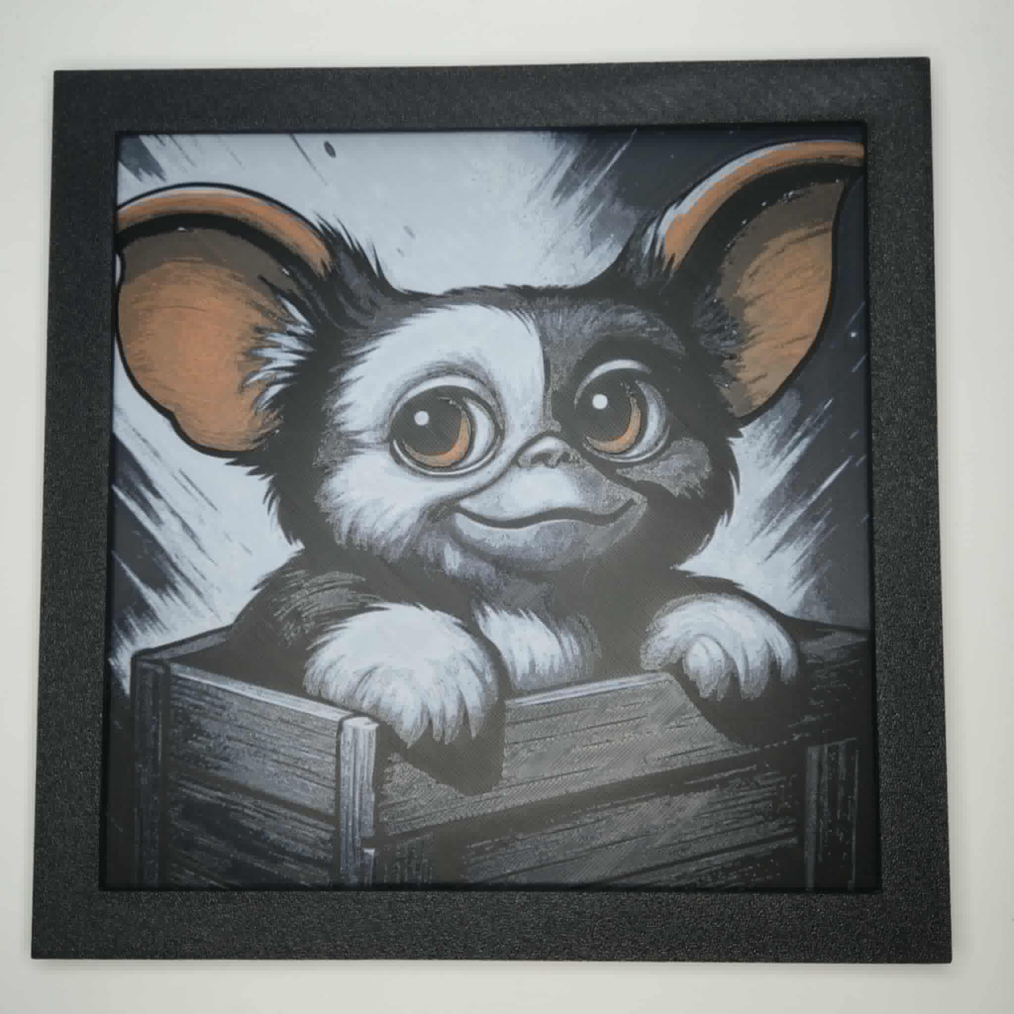 Quadro 3D Gizmo (Gremlins)- Stampa 3D alta definizione