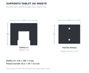 Supporto Tablet da Parete Rimovibile per Domotica – Staffa Nascosta con Biadesivo 3M