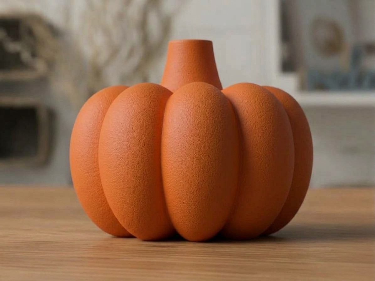 Vaso Pumpkin – Design minimalista stampato in 3D