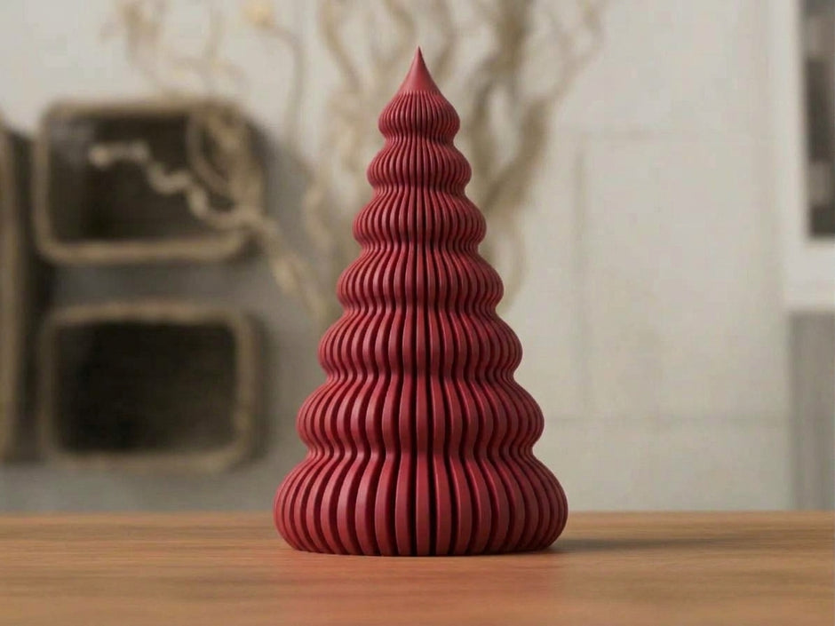 Albero Decorativo per Candela LED – Stampa 3D, Design Scanalato, 2 Misure e 5 Colori