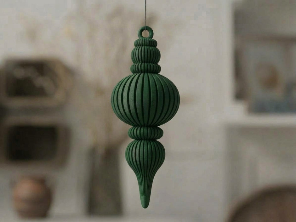 Ornamento Natalizio Moderno Stampato in 3D – Decorazione Elegante per Albero di Natale
