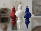 Ornamento Natalizio Moderno Stampato in 3D – Decorazione Elegante per Albero di Natale