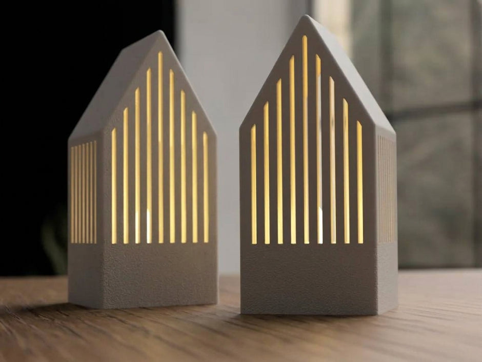 Casetta Portacandele Decorativa Moderna – Decorazione Luminosa Invernale e Natalizia