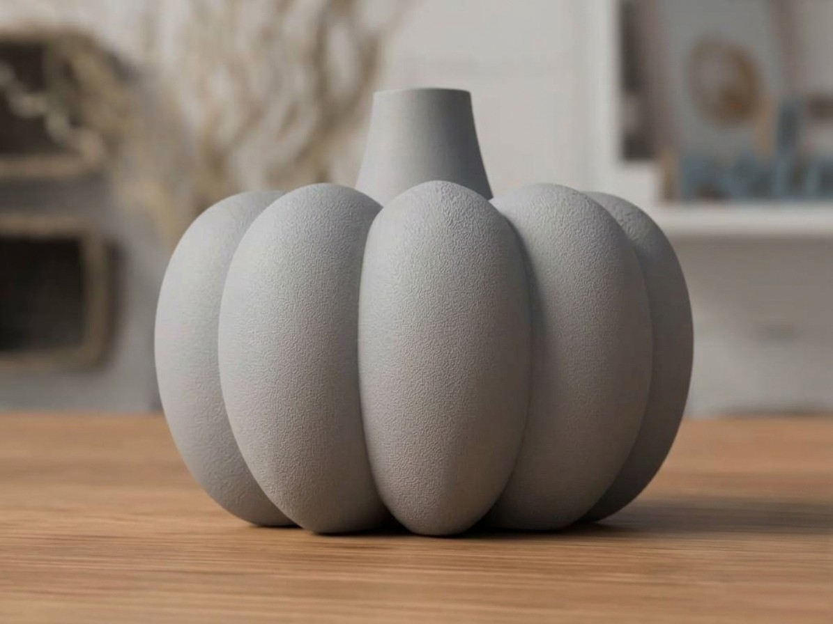 Vaso Pumpkin – Design minimalista stampato in 3D